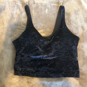 Lululemon black crushed velvet align tank